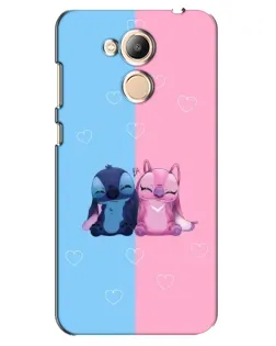 Чехол для Huawei Honor 6c Pro с картинкой «Stitch и Angel Love»