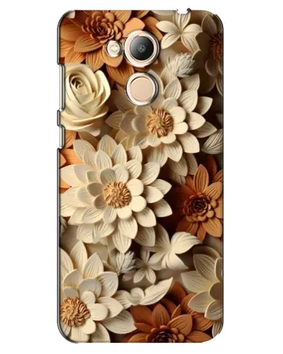 Чехол для Huawei Honor 6c Pro с картинкой «Бежевый флористический декор»