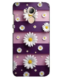 Чехол для Huawei Honor 6c Pro с картинкой «Ромашки на фиолетовом»