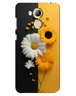 Чехол для Huawei Honor 6c Pro с картинкой «Подсолнух и ромашка»