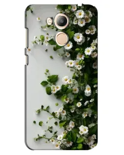 Чехол для Huawei Honor 6c Pro с картинкой «Ветка мелких белых цветов»