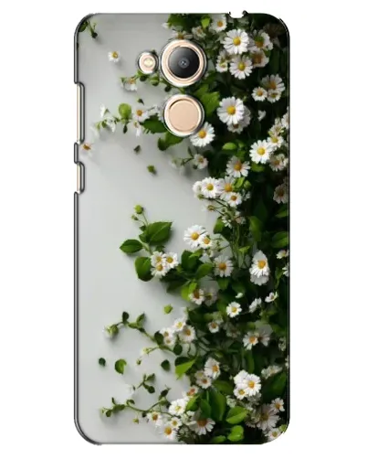 Чехол для Huawei Honor 6c Pro с картинкой «Ветка мелких белых цветов»