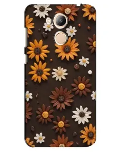 Чехол для Huawei Honor 6c Pro с картинкой «Узор из маленьких подсолнухов»