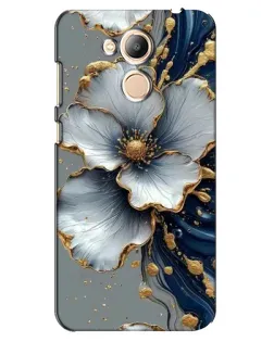 Чехол для Huawei Honor 6c Pro с картинкой «Белый цветок и золотой флюид»
