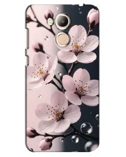 Чехол для Huawei Honor 6c Pro с картинкой «Нежная сакура и капли»