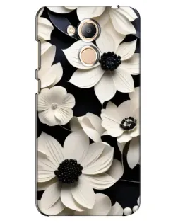 Чехол для Huawei Honor 6c Pro с картинкой «Объемные белые цветы»