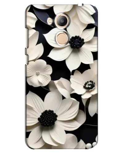 Чехол для Huawei Honor 6c Pro с картинкой «Объемные белые цветы»