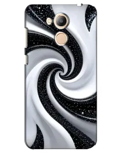 Чехол для Huawei Honor 6c Pro с картинкой «Черно-белая спираль»
