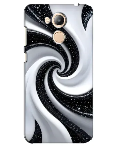 Чехол для Huawei Honor 6c Pro с картинкой «Черно-белая спираль»