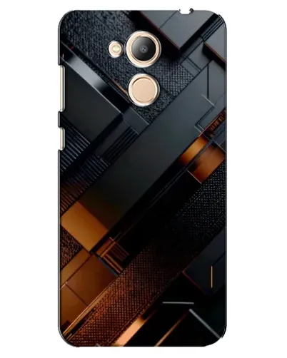Чехол для Huawei Honor 6c Pro с картинкой «Черные геометрические блоки»