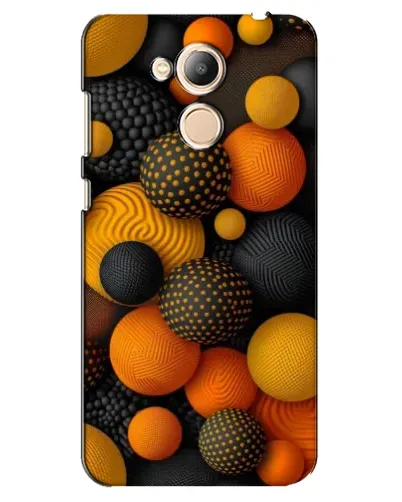 Чехол для Huawei Honor 6c Pro с картинкой «Объемные оранжевые сферы»