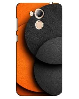 Чехол для Huawei Honor 6c Pro с картинкой «Геометрия оранжевых кругов»
