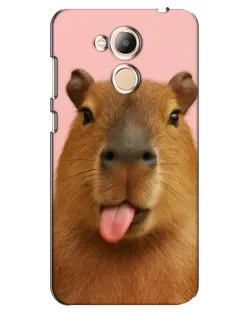 Чехол для Huawei Honor 6c Pro с картинкой «Капибара с языком»
