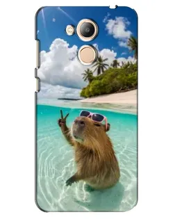 Чехол для Huawei Honor 6c Pro с картинкой «Капибара на море»
