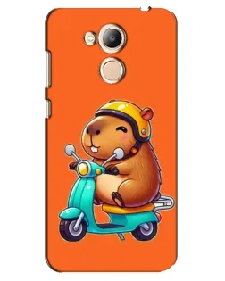 Чехол для Huawei Honor 6c Pro с картинкой «Капибара на скутере»