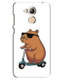 Чехол для Huawei Honor 6c Pro с картинкой «Капибара на самокате»