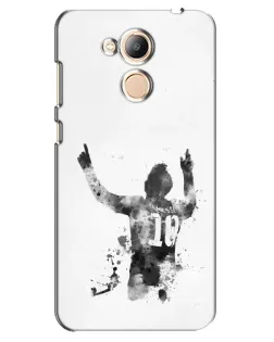 Чехол для Huawei Honor 6c Pro с картинкой «Черно-белый силуэт Месси» Чехол для Huawei Honor 6c Pro с картинкой «Черно-белый силуэт Месси»