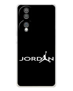 Чехол для Huawei Honor 70 с картинкой «Jordan White Logo»
