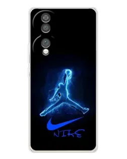 Чехол для Huawei Honor 70 с картинкой «Jordan Neon Blue»