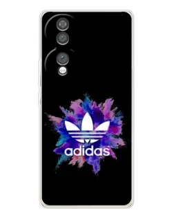 Чехол для Huawei Honor 70 с картинкой «Взрыв красок Adidas»