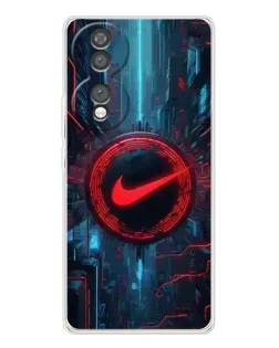 Чехол для Huawei Honor 70 с картинкой «Техногенный стиль Nike»