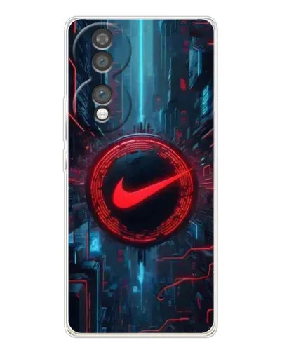Чехол для Huawei Honor 70 с картинкой «Техногенный стиль Nike»