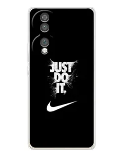 Чехол для Huawei Honor 70 с картинкой «Текстовый принт Nike»