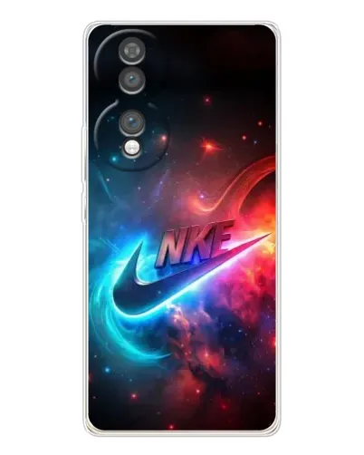 Чехол для Huawei Honor 70 с картинкой «Огненный логотип Nike»