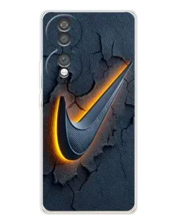 Чехол для Huawei Honor 70 с картинкой «Объемный логотип Найк»