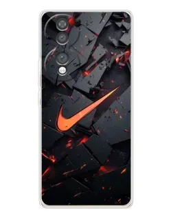 Чехол для Huawei Honor 70 с картинкой «Nike — эффект разломов»