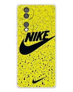 Чехол для Huawei Honor 70 с картинкой «Желтый текстурный Nike»