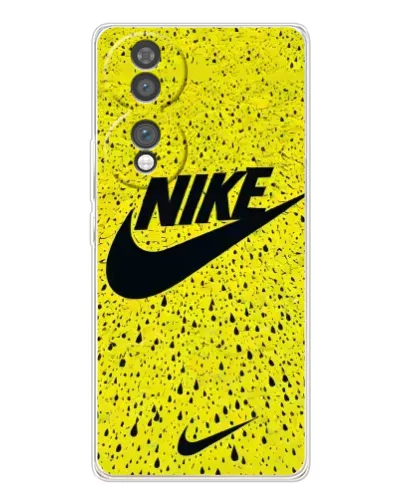Чехол для Huawei Honor 70 с картинкой «Желтый текстурный Nike»