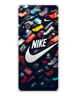Чехол для Huawei Honor 70 с картинкой «Коллекция кроссовок Nike»