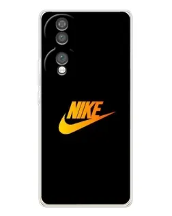 Чехол для Huawei Honor 70 с картинкой «Золотой логотип Nike»
