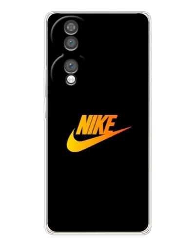 Чехол для Huawei Honor 70 с картинкой «Золотой логотип Nike»