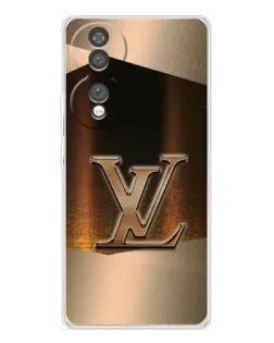 Чехол для Huawei Honor 70 с картинкой «LV — золотое сияние»