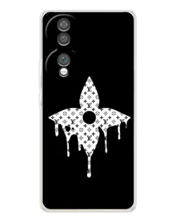 Чехол для Huawei Honor 70 с картинкой «Цветочная монограмма»