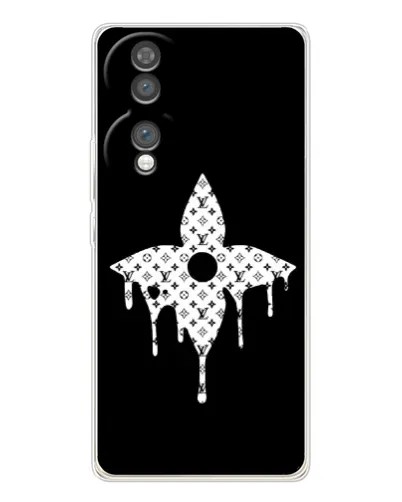 Чехол для Huawei Honor 70 с картинкой «Цветочная монограмма»