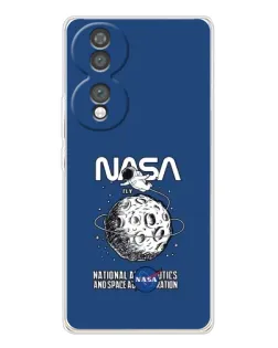 Чехол для Huawei Honor 70 с картинкой «NASA — лунная миссия»