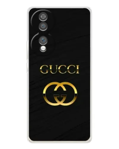 Чехол для Huawei Honor 70 с картинкой «Золотой логотип Gucci»