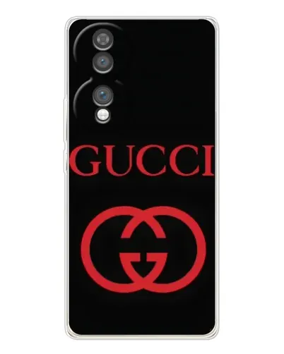 Чехол для Huawei Honor 70 с картинкой «Gucci — красный логотип»