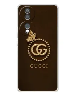 Чехол для Huawei Honor 70 с картинкой «Gucci — золотая бабочка»