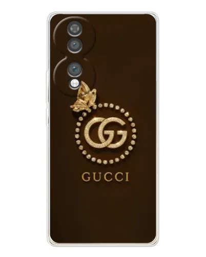 Чехол для Huawei Honor 70 с картинкой «Gucci — золотая бабочка»