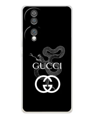 Чехол для Huawei Honor 70 с картинкой «Gucci — серебряная змея»