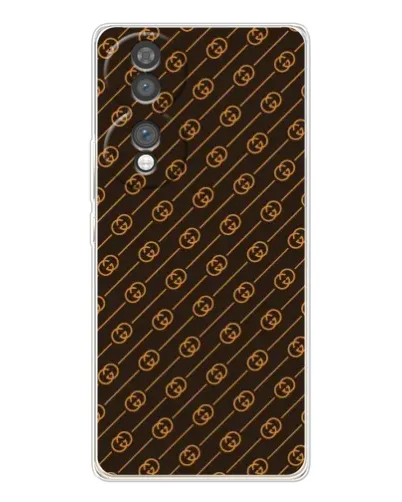 Чехол для Huawei Honor 70 с картинкой «Gucci — золотые диагонали»