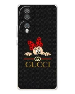 Чехол для Huawei Honor 70 с картинкой «Минни Маус Gucci — черный»