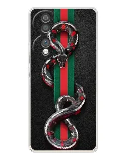 Чехол для Huawei Honor 70 с картинкой «Gucci — змея на полосе» Чехол для Huawei Honor 70 с картинкой «Gucci — змея на полосе»