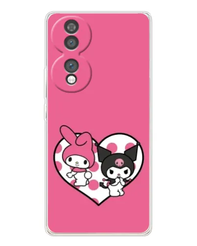 Чехол для Huawei Honor 70 с картинкой «Kuromi и My Melody»