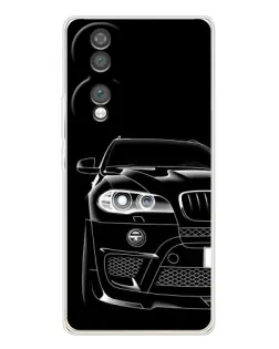 Чехол для Huawei Honor 70 с картинкой «Темный силуэт BMW»