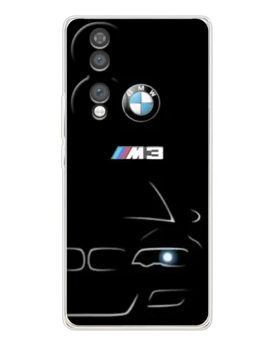 Чехол для Huawei Honor 70 с картинкой «Минималистичный принт BMW M3»